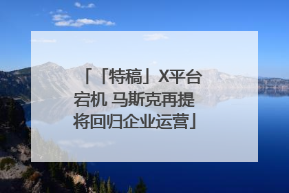 「特稿」X平台宕机 马斯克再提将回归企业运营