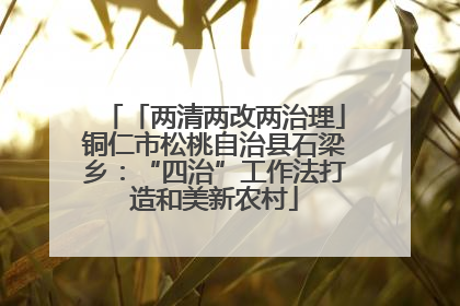 「两清两改两治理」铜仁市松桃自治县石梁乡：“四治”工作法打造和美新农村