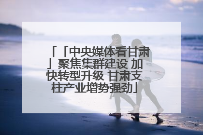 「中央媒体看甘肃」聚焦集群建设 加快转型升级 甘肃支柱产业增势强劲