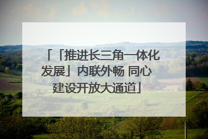 「推进长三角一体化发展」内联外畅 同心建设开放大通道