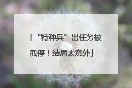 “特种兵”出任务被截停！结局太意外