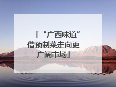 “广西味道”借预制菜走向更广阔市场
