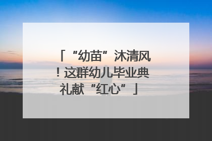 “幼苗”沐清风！这群幼儿毕业典礼献“红心”