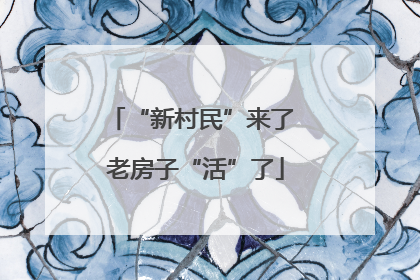 “新村民”来了 老房子“活”了