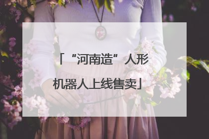 “河南造”人形机器人上线售卖