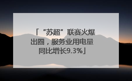 “苏超”联赛火爆出圈，服务业用电量同比增长9.3%