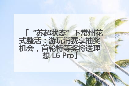 “苏超状态”下常州花式整活：游玩消费享抽奖机会，首轮特等奖将送理想 L6 Pro