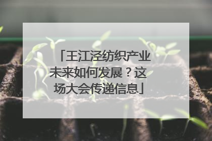 王江泾纺织产业未来如何发展？这场大会传递信息