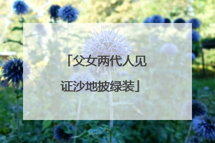 父女两代人见证沙地披绿装