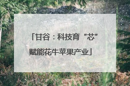 甘谷：科技育“芯”赋能花牛苹果产业