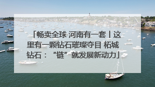 畅卖全球 河南有一套丨这里有一颗钻石璀璨夺目 柘城钻石：“链”就发展新动力