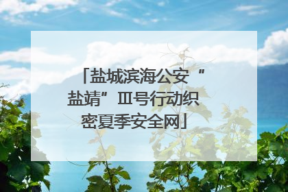 盐城滨海公安“盐靖”Ⅲ号行动织密夏季安全网