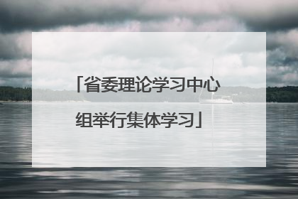 省委理论学习中心组举行集体学习