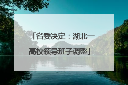 省委决定：湖北一高校领导班子调整