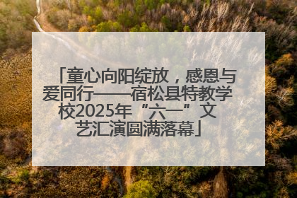 童心向阳绽放，感恩与爱同行——宿松县特教学校2025年“六一”文艺汇演圆满落幕