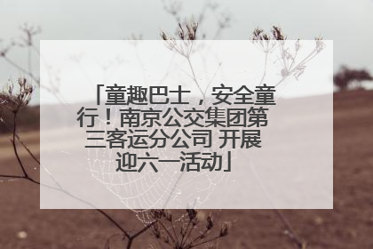 童趣巴士，安全童行！南京公交集团第三客运分公司 开展迎六一活动