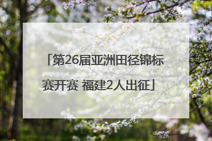 第26届亚洲田径锦标赛开赛 福建2人出征