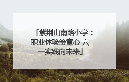 紫荆山南路小学：职业体验绘童心 六一实践向未来