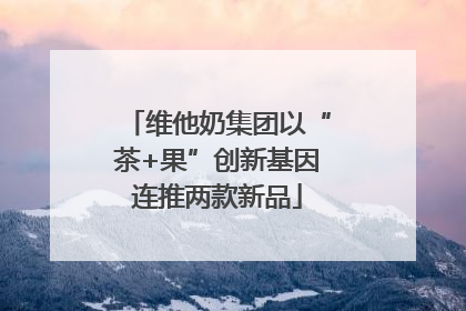 维他奶集团以“茶+果”创新基因连推两款新品