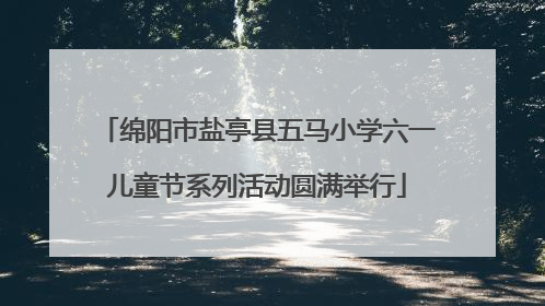 绵阳市盐亭县五马小学六一儿童节系列活动圆满举行