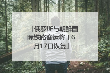 俄罗斯与朝鲜国际铁路客运将于6月17日恢复