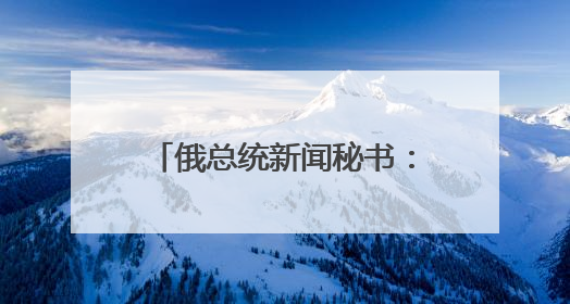 俄总统新闻秘书：待乌克兰回应备忘录草案 俄美乌领导人近期会晤可能性小