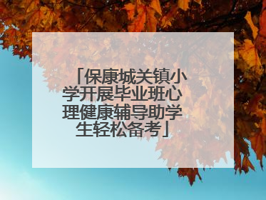 保康城关镇小学开展毕业班心理健康辅导助学生轻松备考