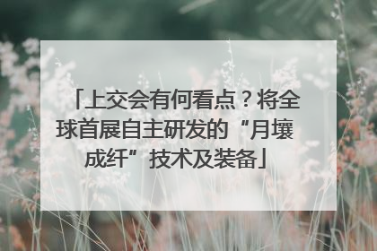 上交会有何看点？将全球首展自主研发的“月壤成纤”技术及装备