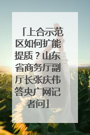 上合示范区如何扩能提质？山东省商务厅副厅长张庆伟答央广网记者问