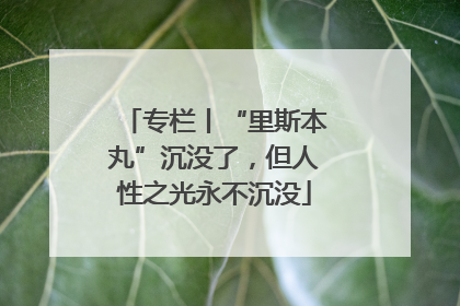 专栏丨“里斯本丸”沉没了，但人性之光永不沉没