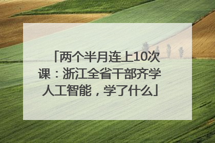 两个半月连上10次课：浙江全省干部齐学人工智能，学了什么