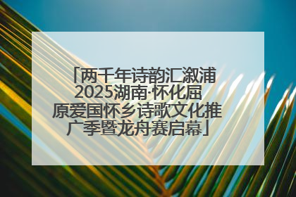 两千年诗韵汇溆浦 2025湖南·怀化屈原爱国怀乡诗歌文化推广季暨龙舟赛启幕