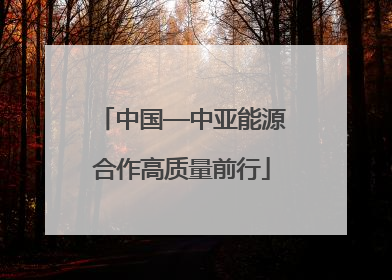 中国—中亚能源合作高质量前行