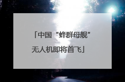 中国“蜂群母舰”无人机即将首飞