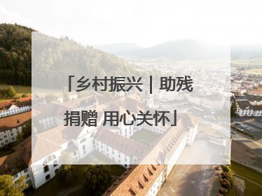 乡村振兴｜助残捐赠 用心关怀
