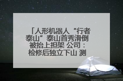 人形机器人“行者泰山”泰山首秀滑倒被抬上担架 公司：检修后独立下山 测试就是为暴露问题