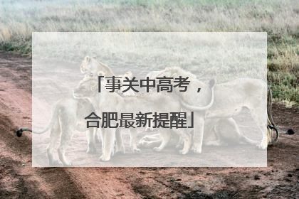 事关中高考，合肥最新提醒