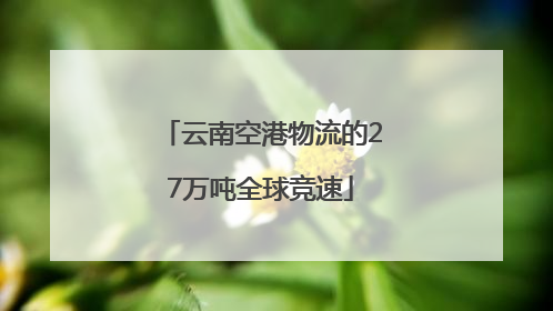 云南空港物流的27万吨全球竞速