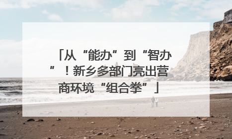 从“能办”到“智办”！新乡多部门亮出营商环境“组合拳”