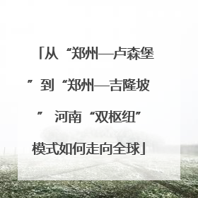 从“郑州—卢森堡”到“郑州—吉隆坡” 河南“双枢纽”模式如何走向全球
