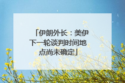 伊朗外长：美伊下一轮谈判时间地点尚未确定