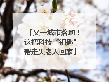 又一城市落地！这把科技“钥匙”帮走失老人回家