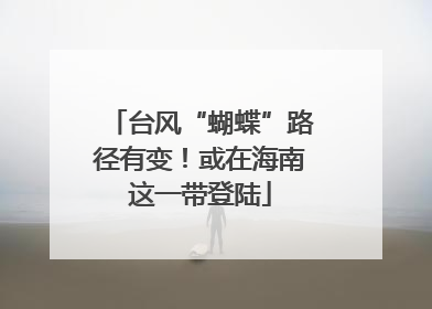 台风“蝴蝶”路径有变！或在海南这一带登陆