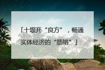 十堰开“良方”，畅通实体经济的“筋络”