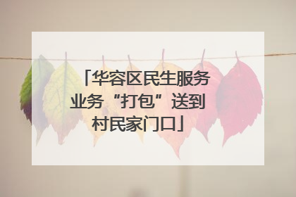 华容区民生服务业务“打包”送到村民家门口