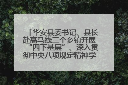 华安县委书记、县长赴高马线三个乡镇开展“四下基层”、深入贯彻中央八项规定精神学习教育工作调研