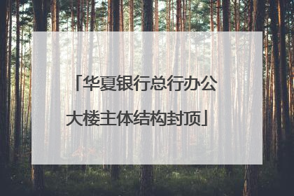 华夏银行总行办公大楼主体结构封顶
