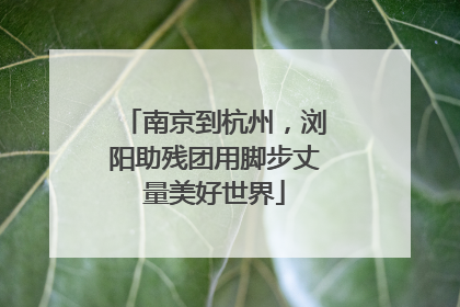 南京到杭州，浏阳助残团用脚步丈量美好世界