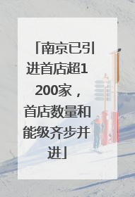 南京已引进首店超1200家，首店数量和能级齐步并进