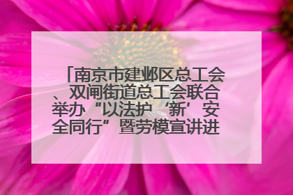 南京市建邺区总工会、双闸街道总工会联合举办“以法护‘新’安全同行”暨劳模宣讲进工地服务活动